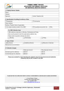 Application for New/Additional/Reduced services
