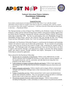 National Afterschool Matters Initiative Practitioner Fellowship 2013