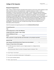 Research Proposal Form - College of the Sequoias