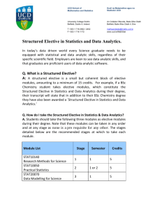 Structured Elective in Statistics and Data Analytics