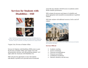 SSD Student Brochure - Services for Students with Disabilities