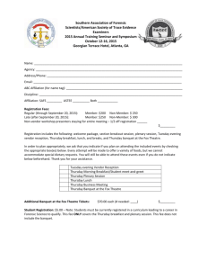 SAFS 2015 Registration Form - Southern Association of Forensic