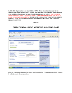 direct enrollment with the shopping cart