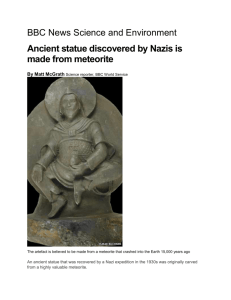 Ancient statue discovered by Nazis is made from