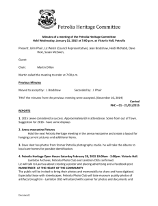 Minutes of a meeting of the Petrolia Joint Health and Safety