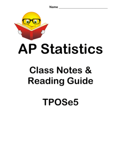 AP Statistics - Warren Hills Regional School District