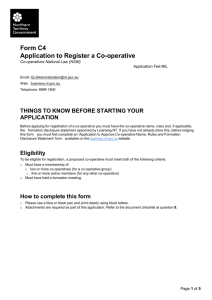Application to Register a Co