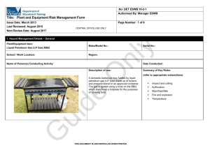 LPGas-Fired BBQ Risk Management Form