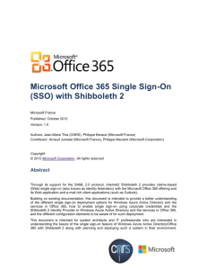 Microsoft Office 365 Single Sign-On (SSO) with Shibboleth 2