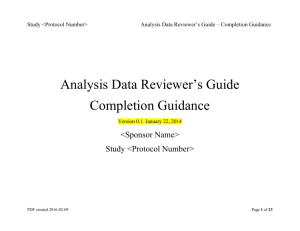 Analysis Data Reviewer*s Guide