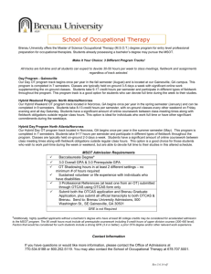 School of Occupational Therapy Brenau University offers the Master