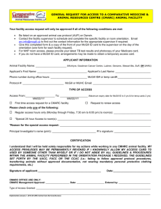 Facility Access Request form