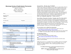 2014 Attendee Registration - Mississippi Society of Health