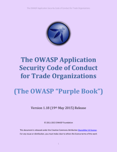The OWASP Application Security Code of Conduct for Trade