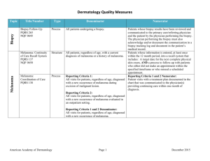2015 measure specifications - American Academy of Dermatology