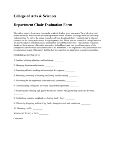 Department Chair Evaluations