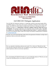 IACURH 2015 Delegate Application