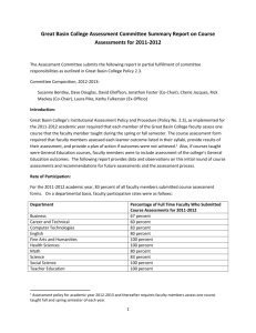 Assessment Summary Report for 2011-2012