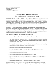 Press Release - Reynolda House Museum of American Art