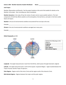 Science 1206 - Weather Dynamics Student Workbook Name: Unit