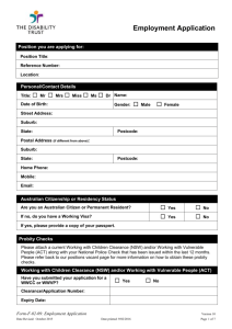 Employment Application – this form