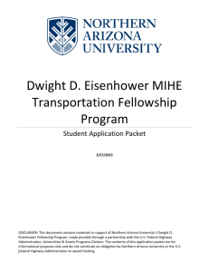 Dwight D. Eisenhower MIHE Transportation Fellowship Program