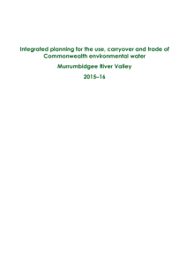 Integrated planning for the use, carryover and trade of
