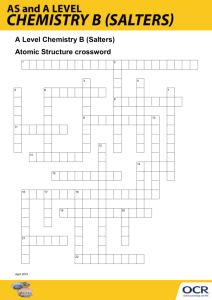 Atomic structure - Crossword