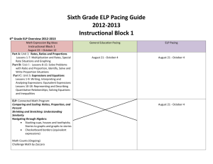 Grade 6 ELP Pacing Guide