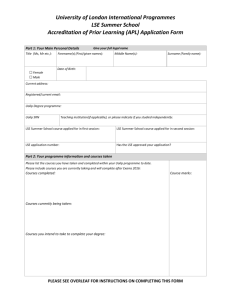 Scholarship Application Form UOLIP LSE 2016