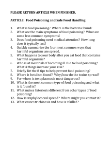 ARTICLE: Food Poisoning and Safe Food Handling