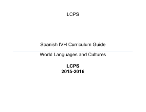 Spanish IV Curriculum
