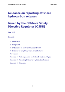 Guidance on reporting offshore hydrocarbon releases