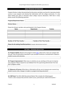 Revised Annual Program Review Template