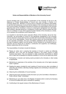 Duties and Responsibilities of Members of the University Council
