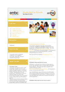 embc Weekly Brief for Schools 9th March 2015