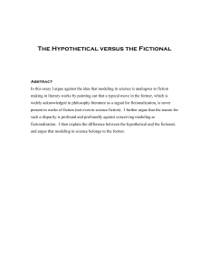 The Hypothetical versus the Fictional