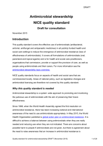 Antimicrobial stewardship NICE quality standard