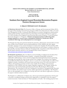 REQUEST FOR RProposals SENECWP Nutrient Grants 2014
