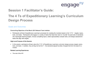 The 4 Ts of Expeditionary Learning`s Curriculum