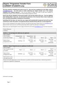 Degree Transfer Application Form (continuing students)