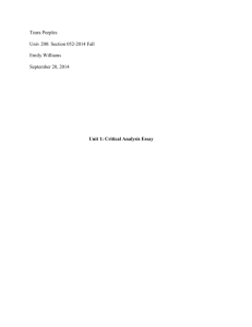 UNIV 200-Unit 1 Critical Analysis Essay draft