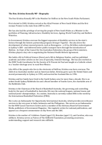 The Hon. Kristina Keneally MP - Biography
