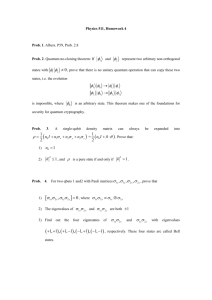 Quantum Mechanics (Physics 511) Midterm exam