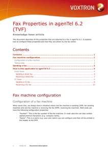 Fax Properties in agenTel 6.2 (TVF)