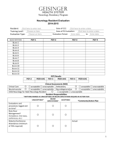 Sample Resident Evaluation Template