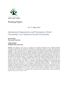 International Organizations and Participatory Global Citizenship