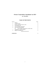 Owners Corporations Amendment Act 2013