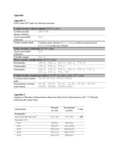 Appendix Appendix 1 ICD-9 and CPT codes for clinical outcomes