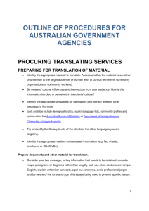 Procuring translating services – DOCX